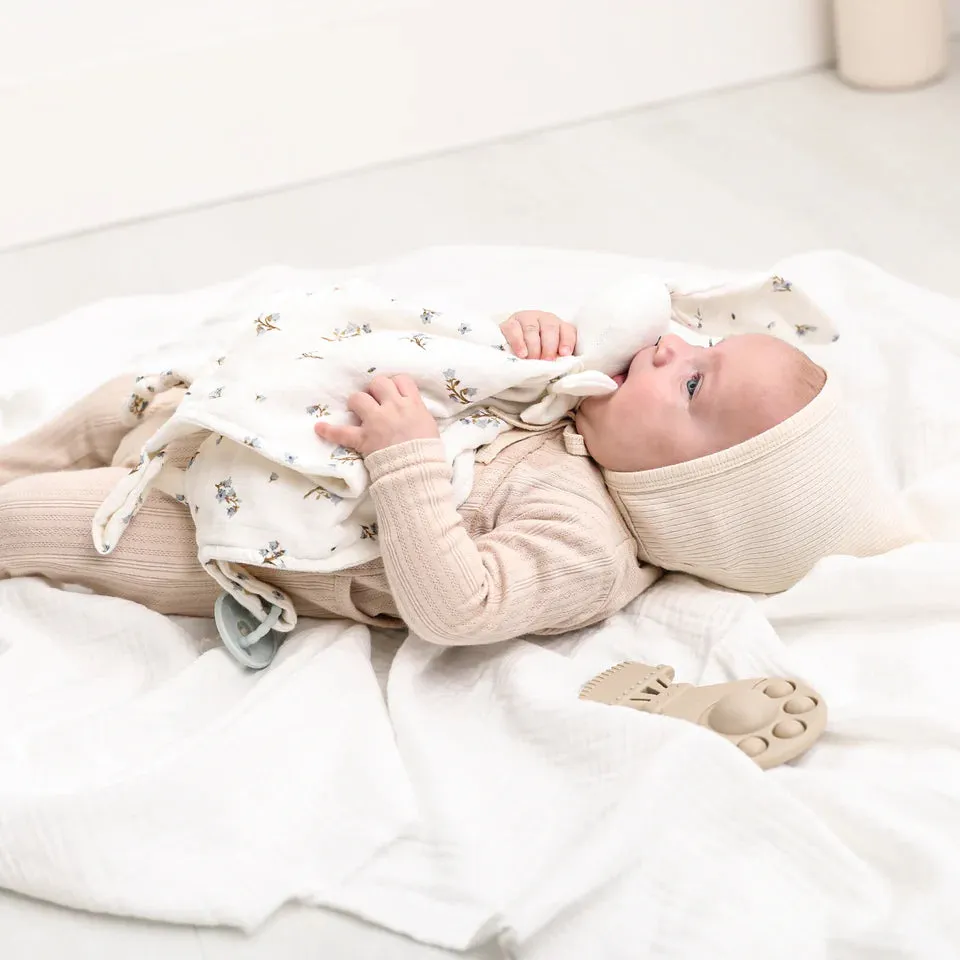 Baby Boy Snuggle Lovey Blanket | Boy Floral | Adora