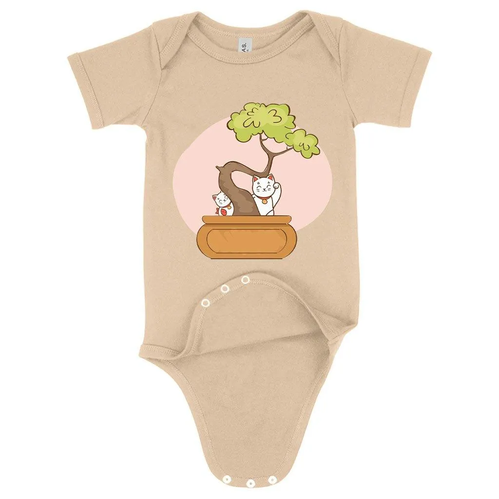 Baby Jersey Bonsai Onesie - Cat Onesies