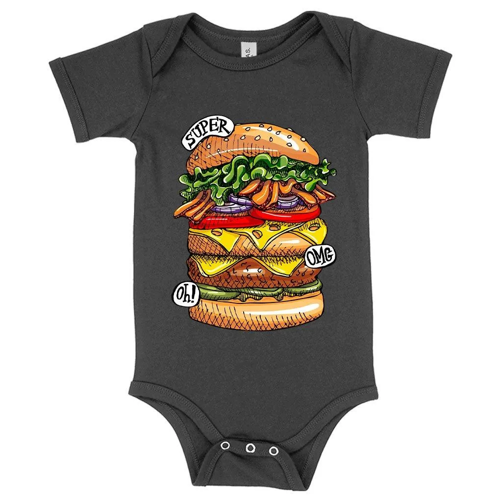 Baby Jersey Burger Onesie - Cool Food Onesies