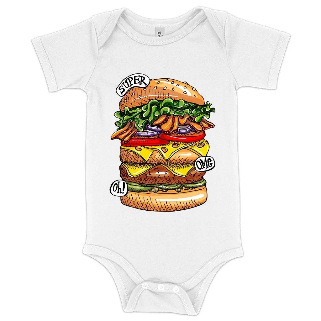 Baby Jersey Burger Onesie - Cool Food Onesies