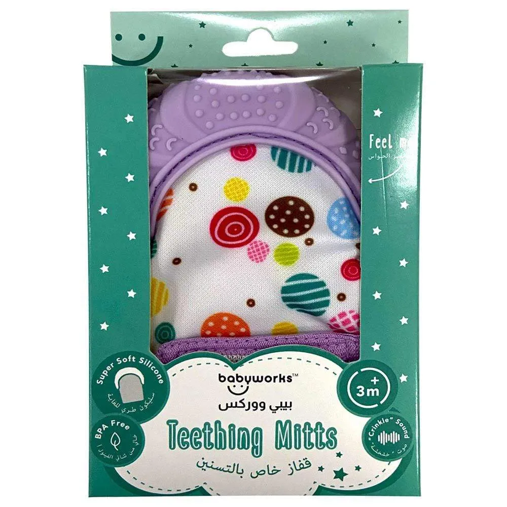 Baby Works Bibibaby Teething Mitts (Violet)