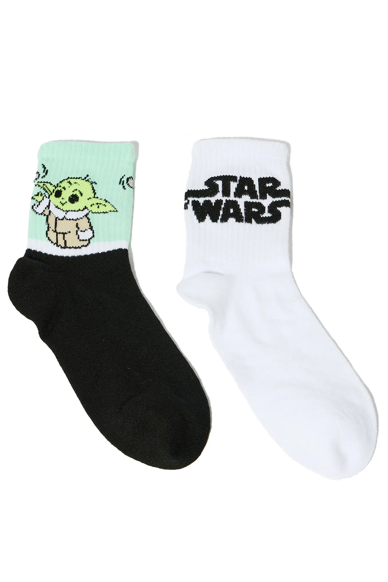Baby Yoda 2 Pack Socks - White/combo