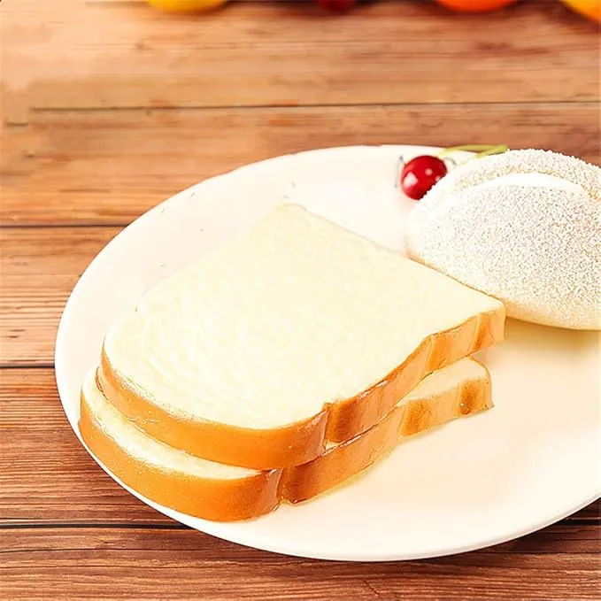 Babymoon Artificial Breads Slices | Decorative Add-ons | Photography Props | Set of 2