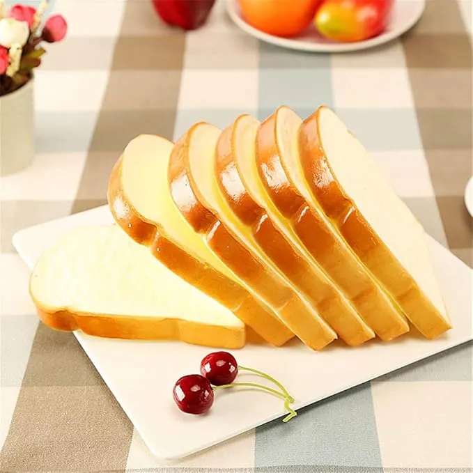Babymoon Artificial Breads Slices | Decorative Add-ons | Photography Props | Set of 2
