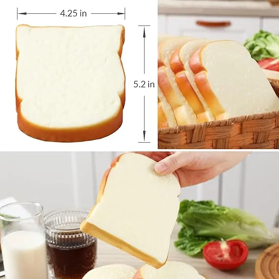 Babymoon Artificial Breads Slices | Decorative Add-ons | Photography Props | Set of 2