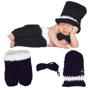 Babymoon Gentleman Newborn Photography Crochet Outfit Costume