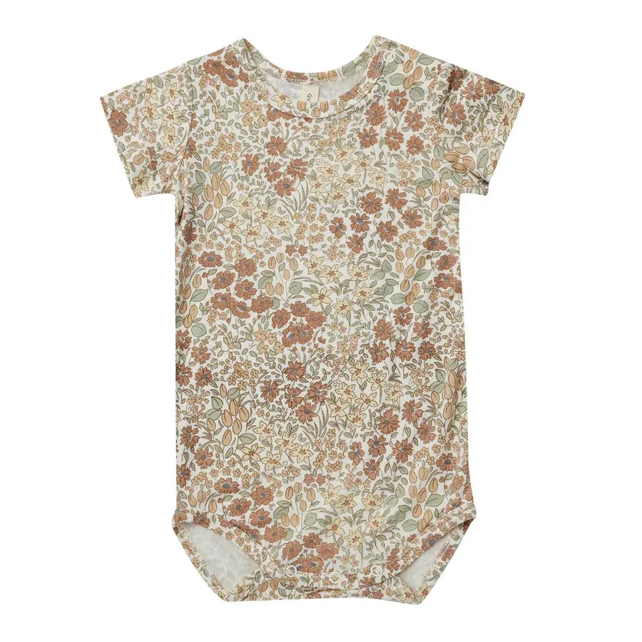 Bamboo Short Sleeve Bodysuit | Wild Flowers