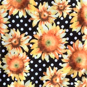 Beautiful Painted Sunflowers Super SOFT Yoga Band Leggings Black OS rts