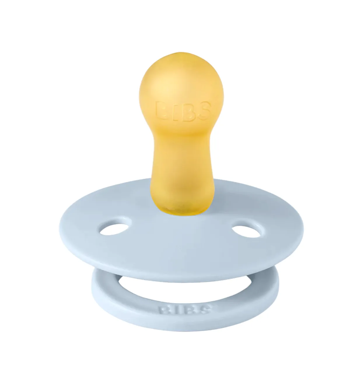BIBS Colour Latex Baby Pacifier 2-Pack Iron/Baby Blue