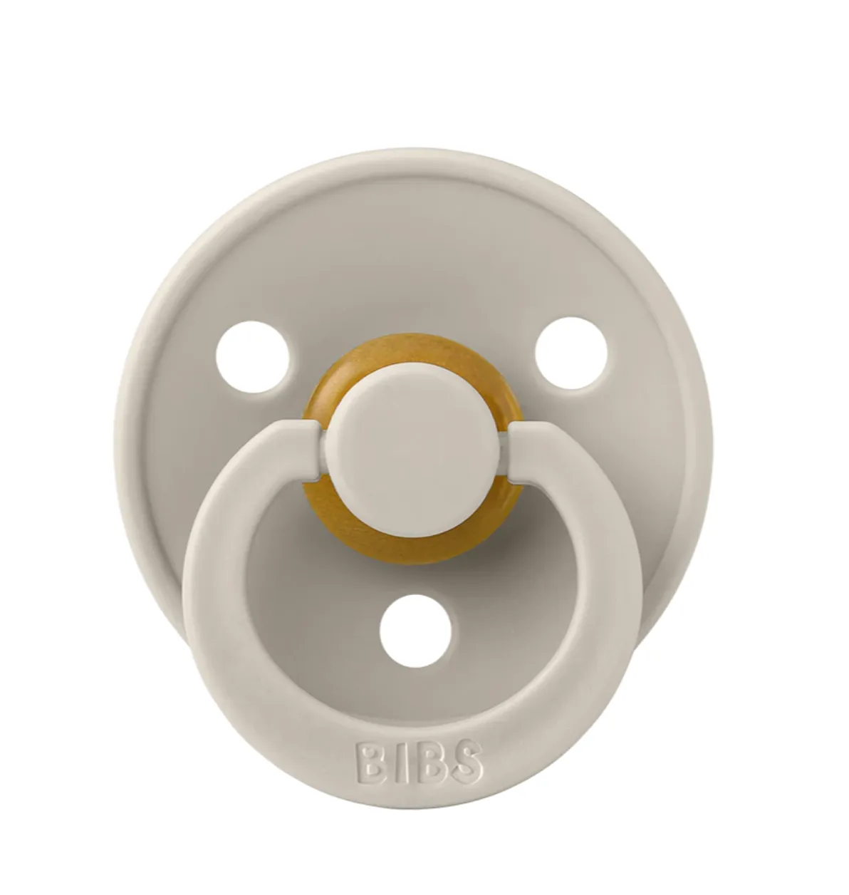 BIBS Colour Latex Baby Pacifier 2-Pack Sand/Iron