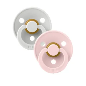 BIBS Natural Rubber Pacifier 2 Pack - Haze/Blossom