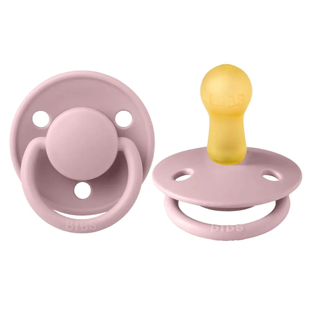BIBS Pacifier De Lux Silicone 2 PK Pink Plum - ONE SIZE