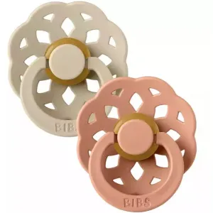 BIBS USA- BIBS Boheme Vanilla/Peach - 2 PACK