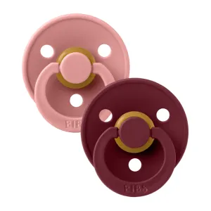 BIBS USA Colour Pacifier 2 Pack- Dusty Pink/ Elderberry