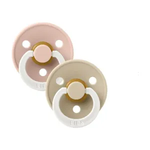 BIBS USA- GLOW in the Dark Pacifier 2 Pack - Blush/Vanilla