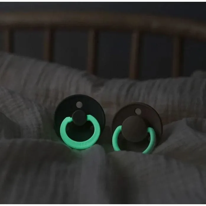 BIBS USA- GLOW in the Dark Pacifier 2 Pack - Sage/Cloud