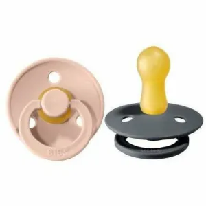 BIBS USA- Natural Rubber Pacifier 2 Pack - Blush/Iron