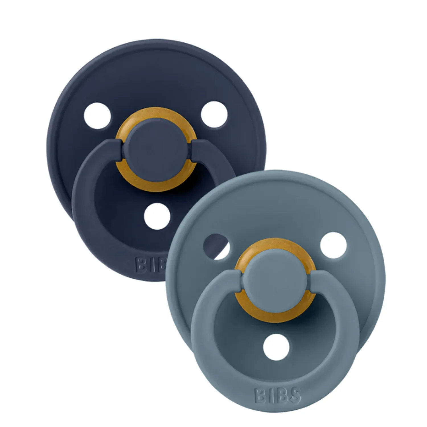 BIBS USA- Natural Rubber Pacifier 2 Pack-Deep Space/Petrol