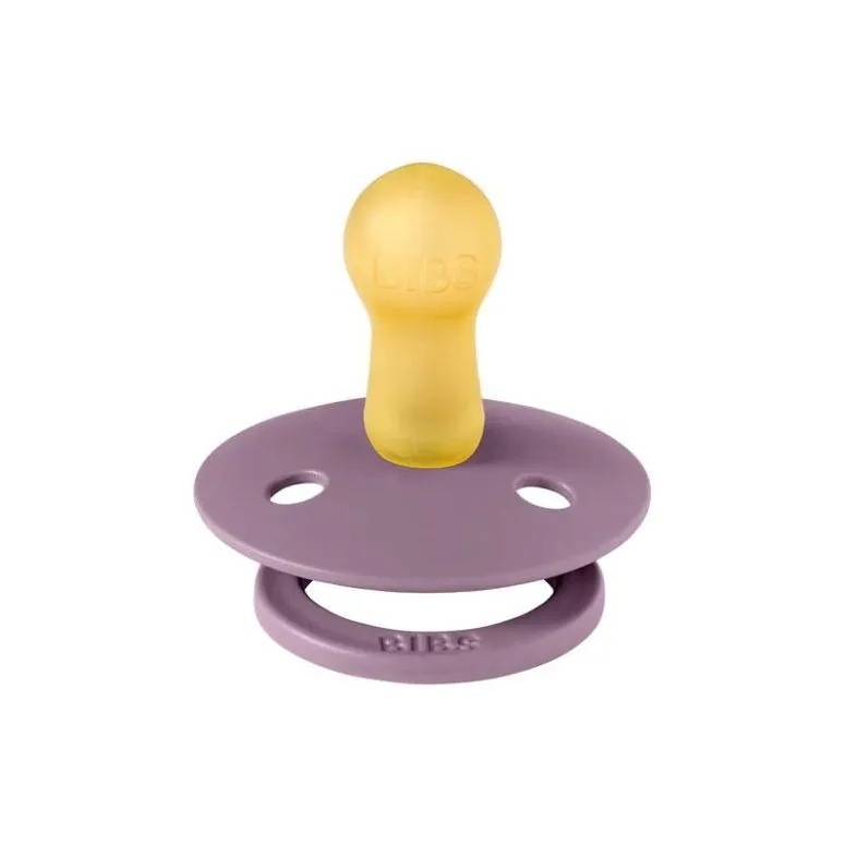 BIBS USA- Natural Rubber Pacifier 2 Pack - Fossil Grey/Mauve