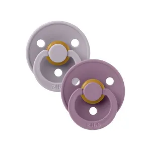 BIBS USA- Natural Rubber Pacifier 2 Pack - Fossil Grey/Mauve