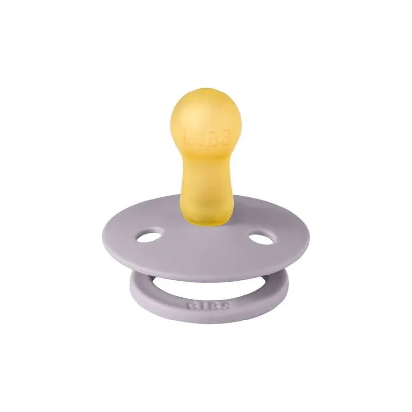 BIBS USA- Natural Rubber Pacifier 2 Pack - Fossil Grey/Mauve