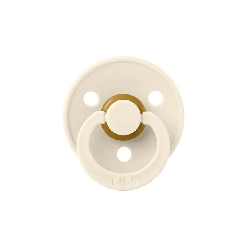 BIBS USA- Natural Rubber Pacifier 2 Pack - Ivory/Petrol