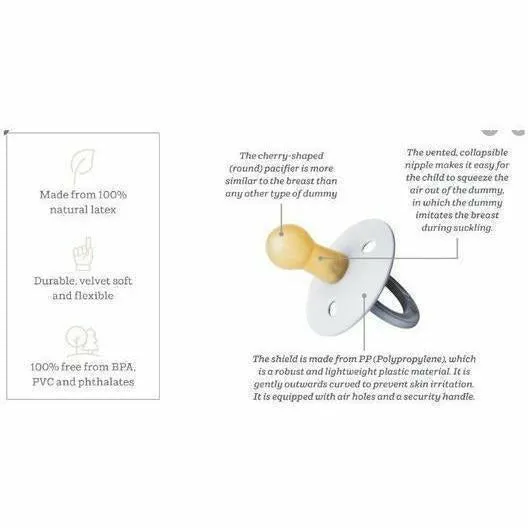 BIBS USA- Natural Rubber Pacifier 2 Pack - Sage