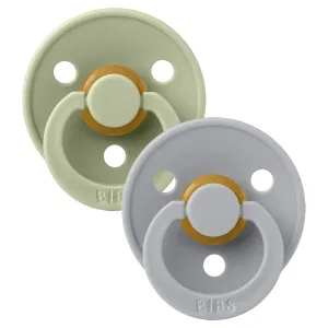 BIBS USA- Natural Rubber Pacifier 2 Pack - Sage/Cloud