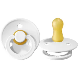BIBS USA- Natural Rubber Pacifier 2 Pack - White