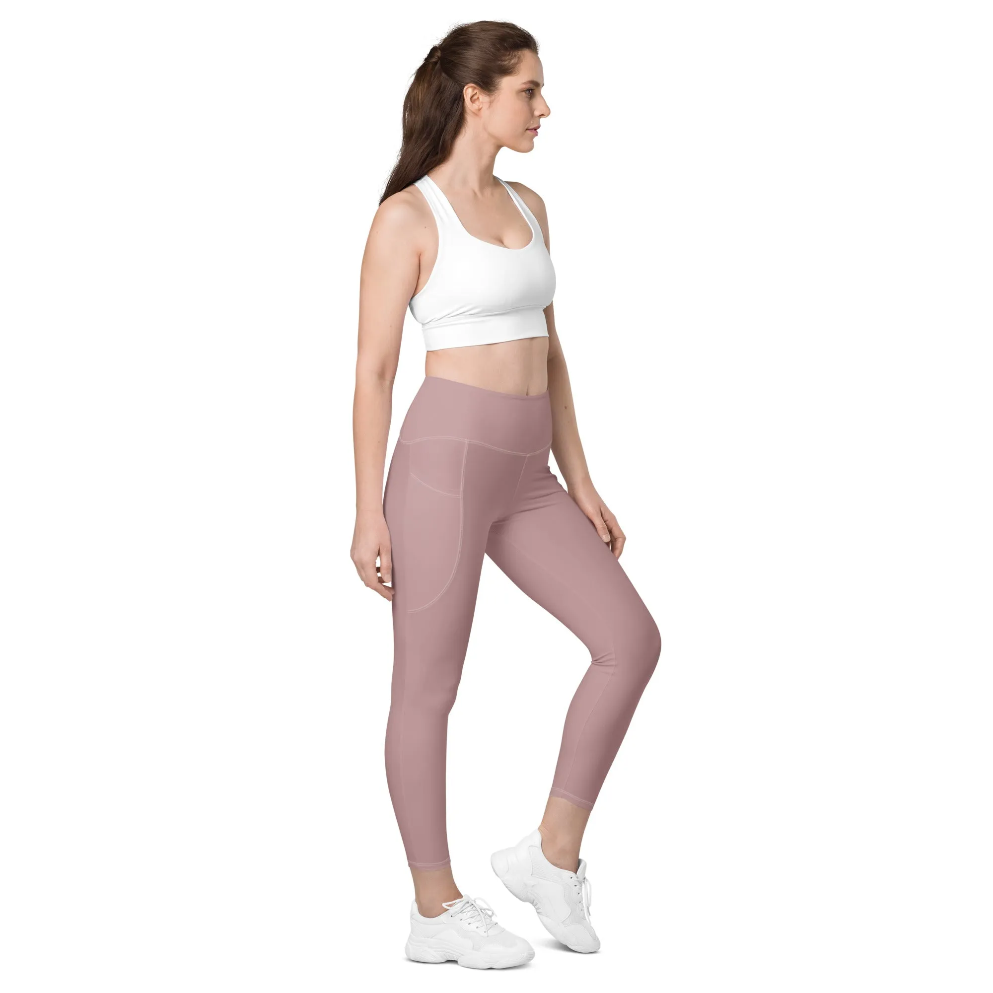 Blush Wine Leggings with pockets