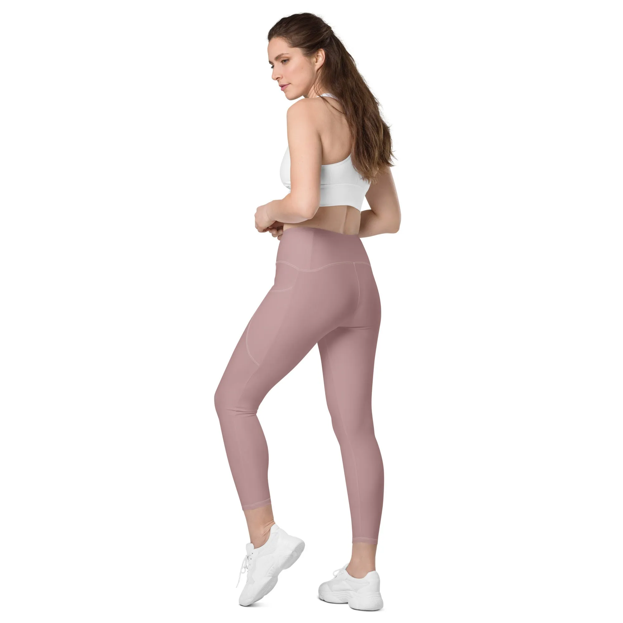 Blush Wine Leggings with pockets