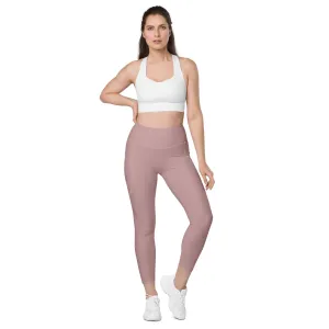 Blush Wine Leggings with pockets