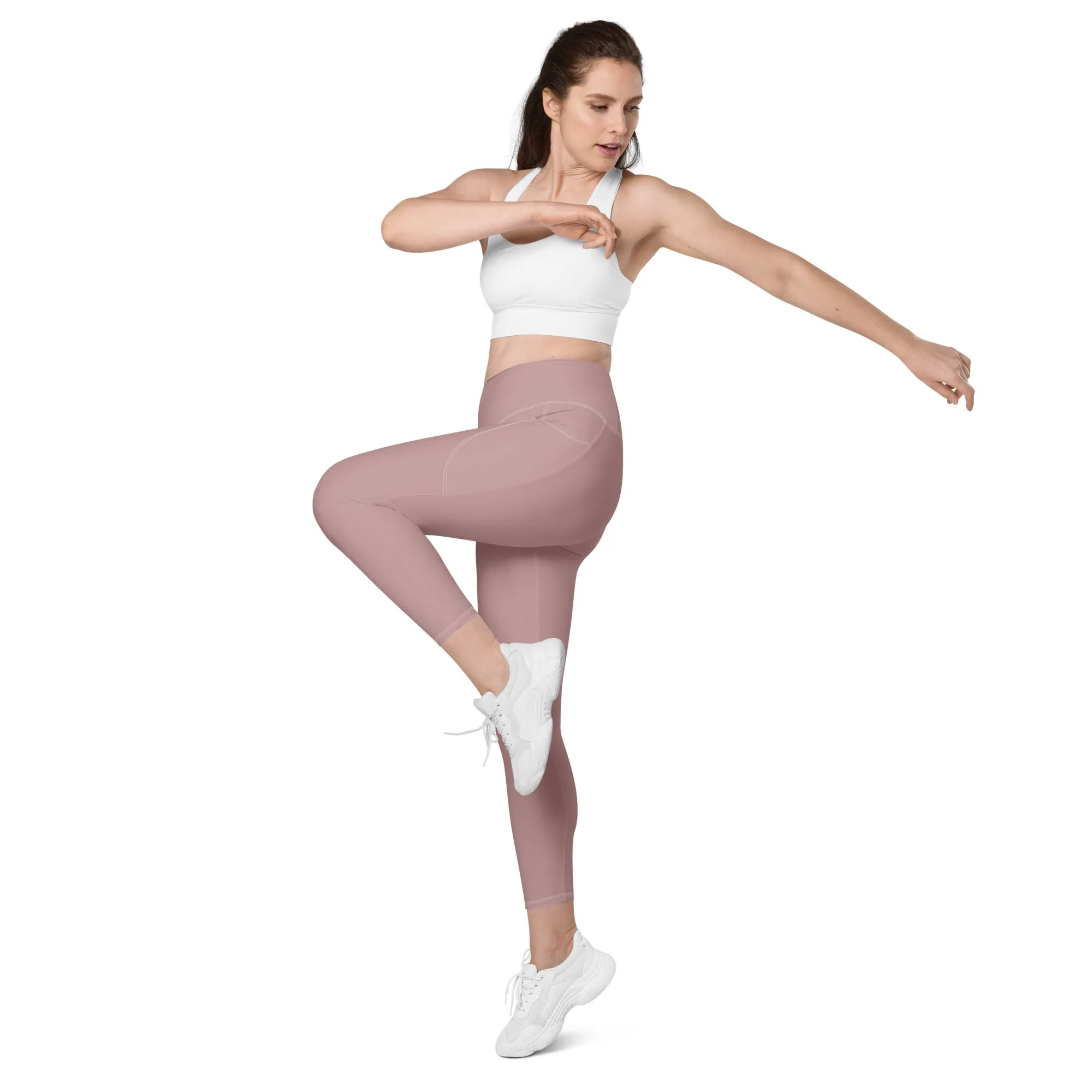Blush Wine Leggings with pockets