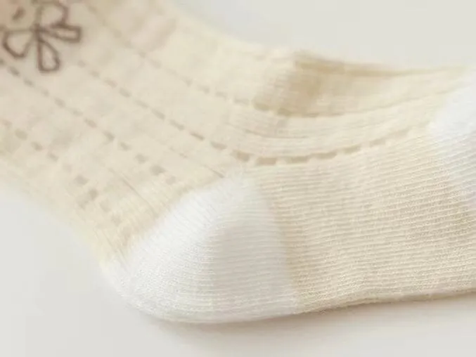 Bow Ruffle Mesh Summer Socks