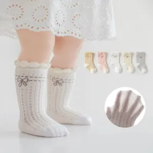 Bow Ruffle Mesh Summer Socks