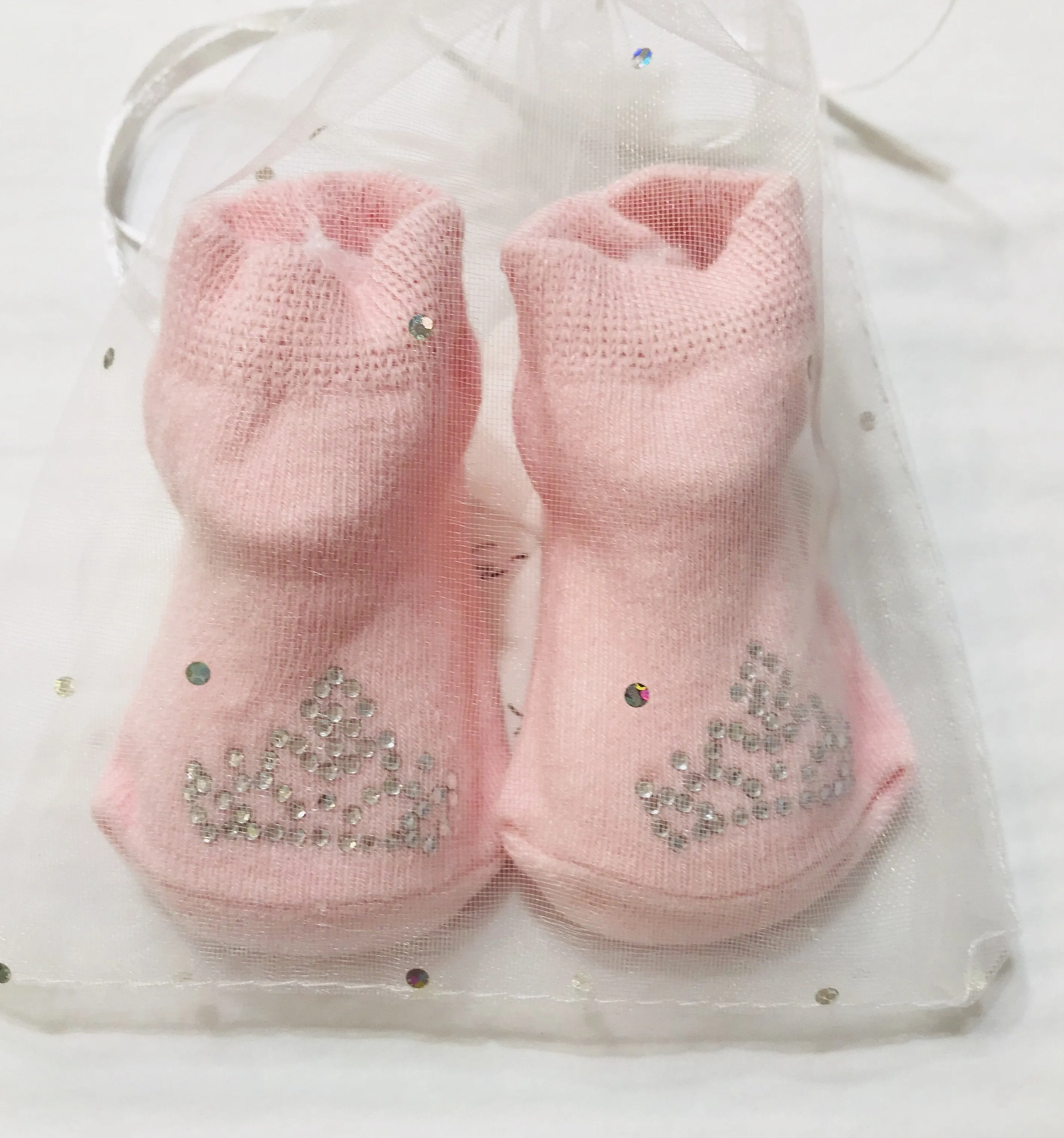 Britt Bear Crown Baby Socks-Pink