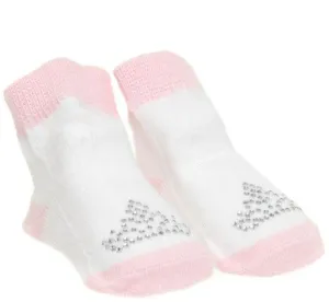 Britt Bear Crown Baby Socks-White