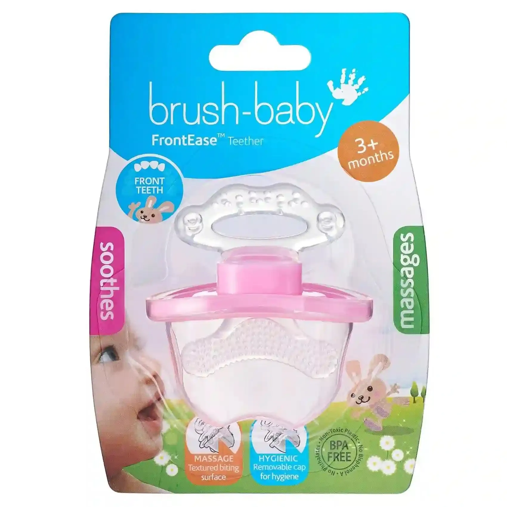 Brush Baby Front-Ease Teether (Pink)