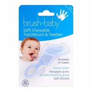 Brush Baby Soft Teether Brush For Babies And Toddlers (Blue)