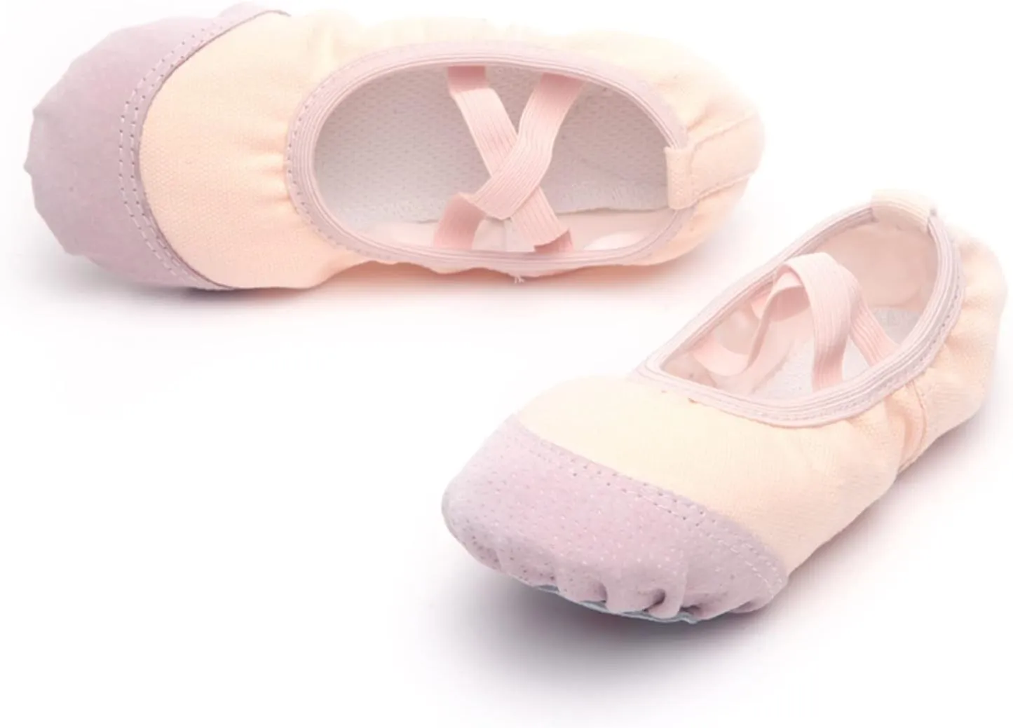 Canvas Ballet Shoes Highly Stretch Girls Boys Ballet Slippers Split Sole Yoga Dance Shoe with Elastic for Kids