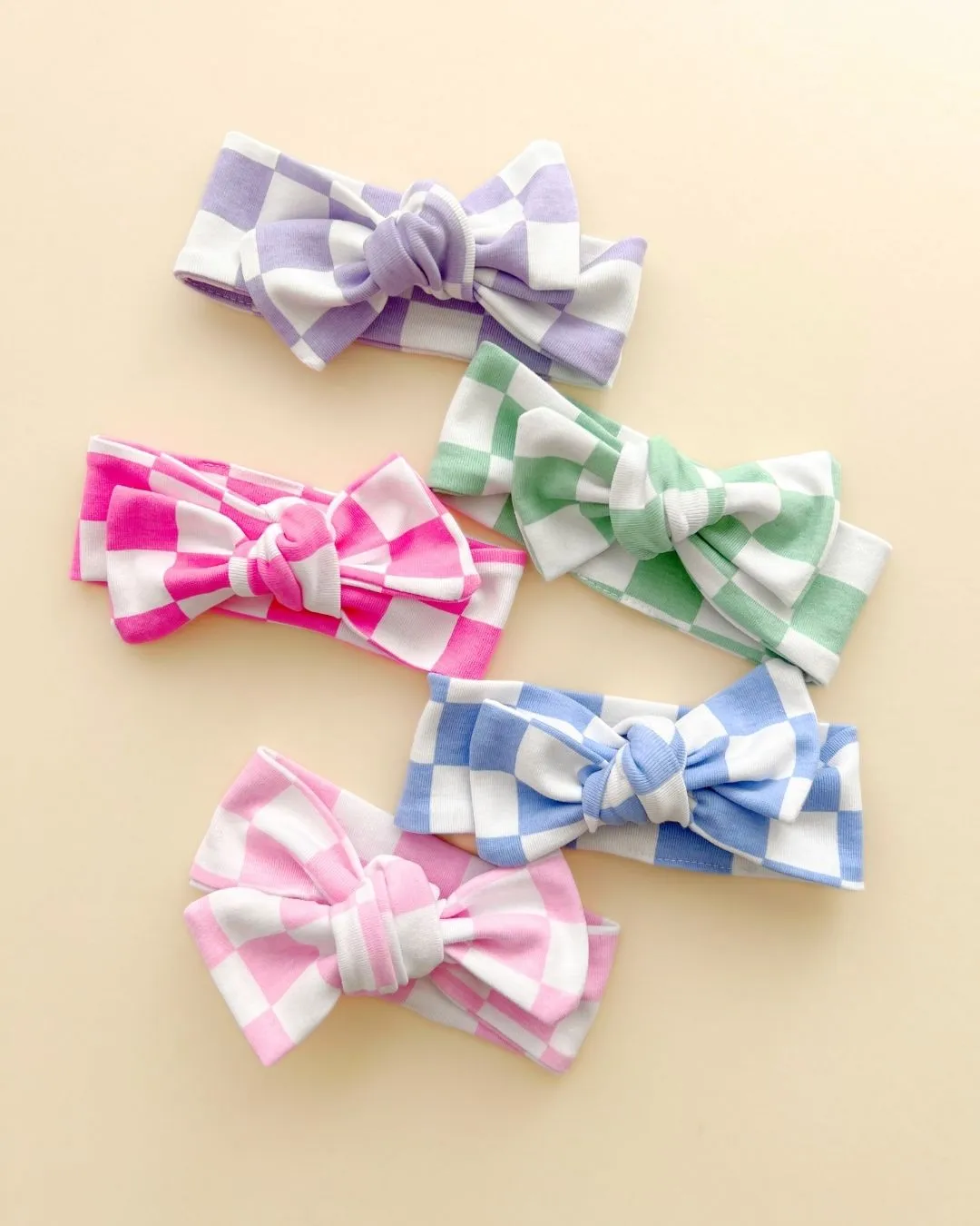 Checkered Headband | Lavender