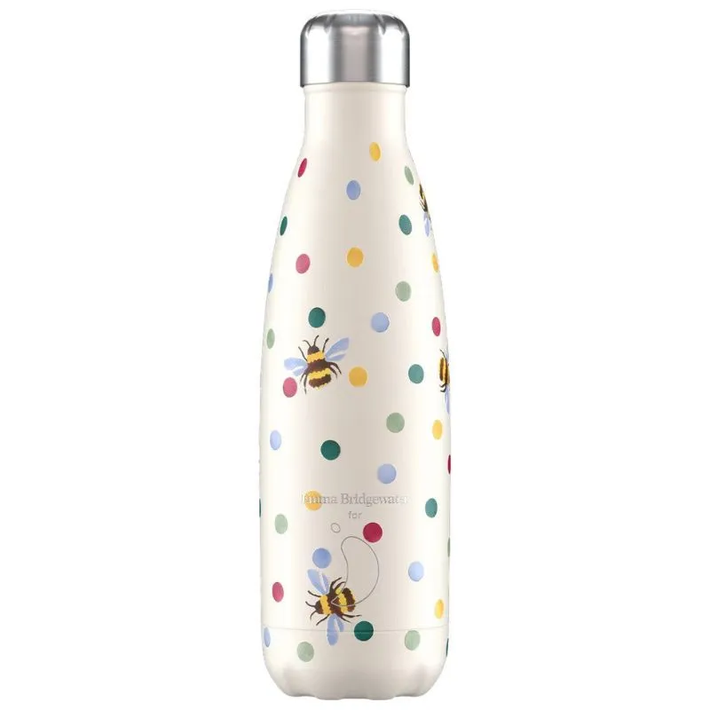 Chilly's Emma Bridgewater Bottle Polka Dot & Bees 500ml