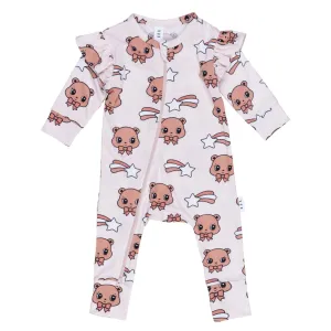 Chipmunk Frill Zip Romper