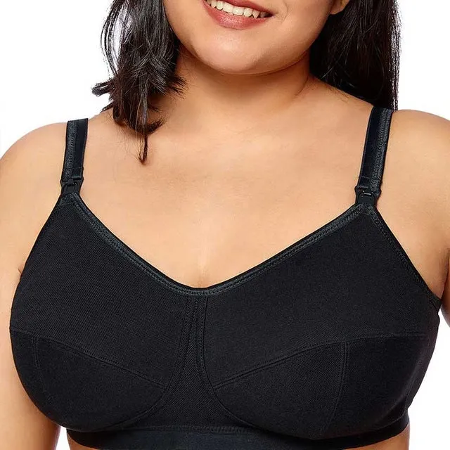Comfortable Breathable Ladies' Supportive Cotton Nursing Bra Plus Size