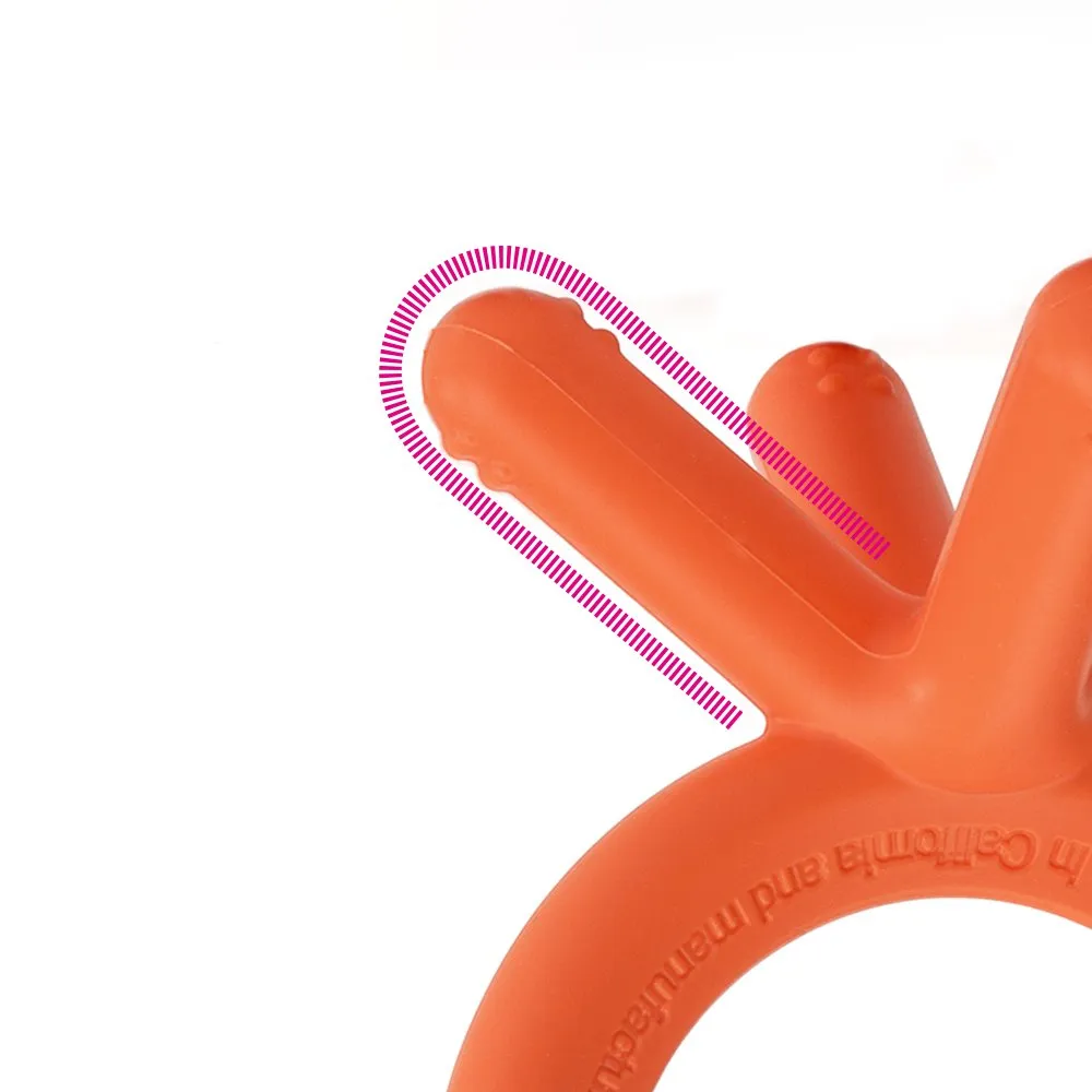 Comotomo Silicone Teether, Orange