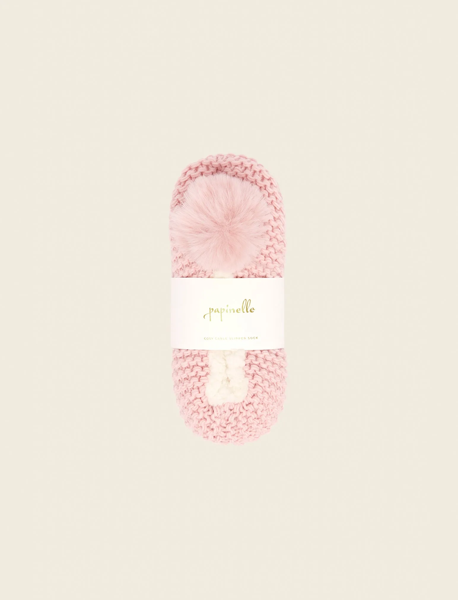 Cozy Cable Slipper Socks