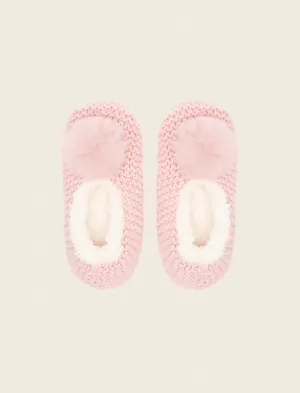 Cozy Cable Slipper Socks