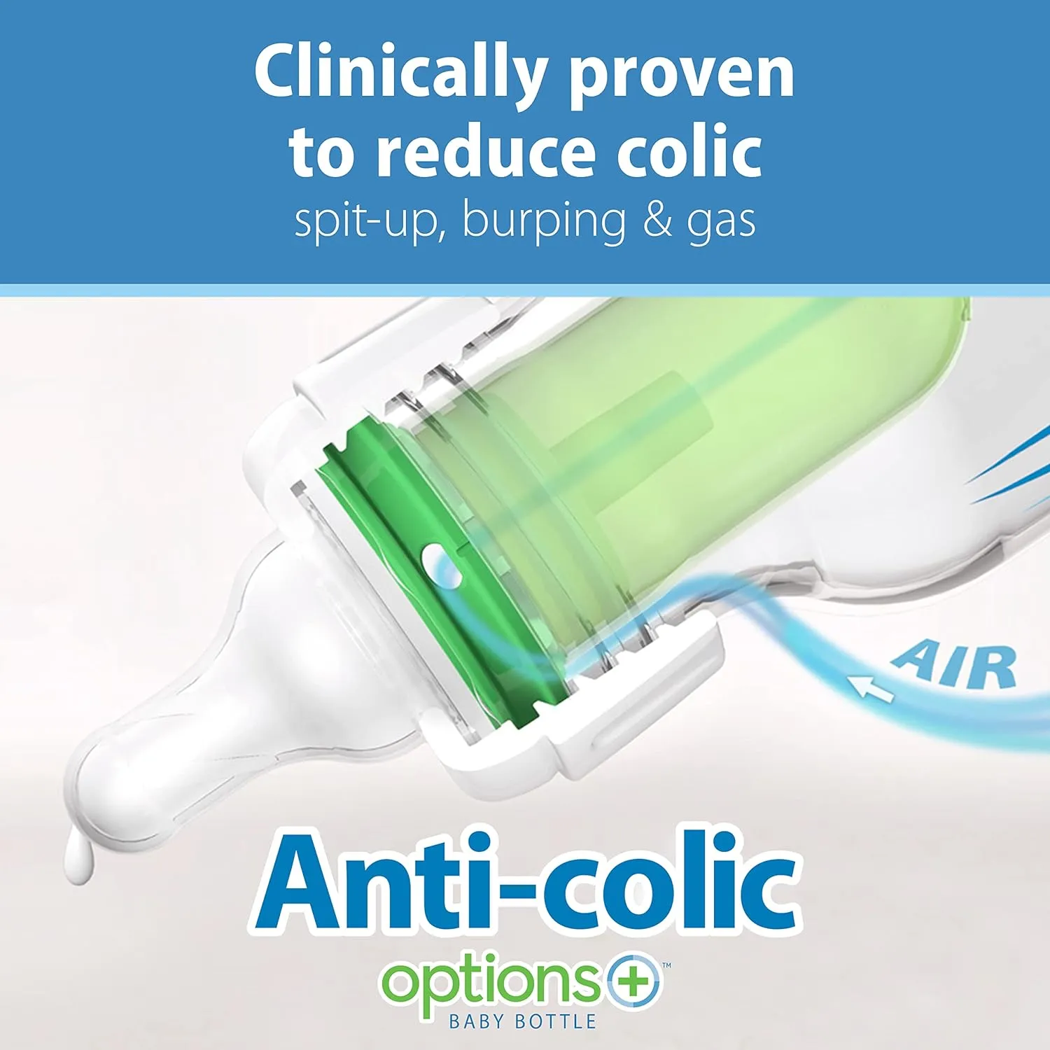 Dr. Brown's Anti-Colic Options  Narrow Baby Bottle, 120ml