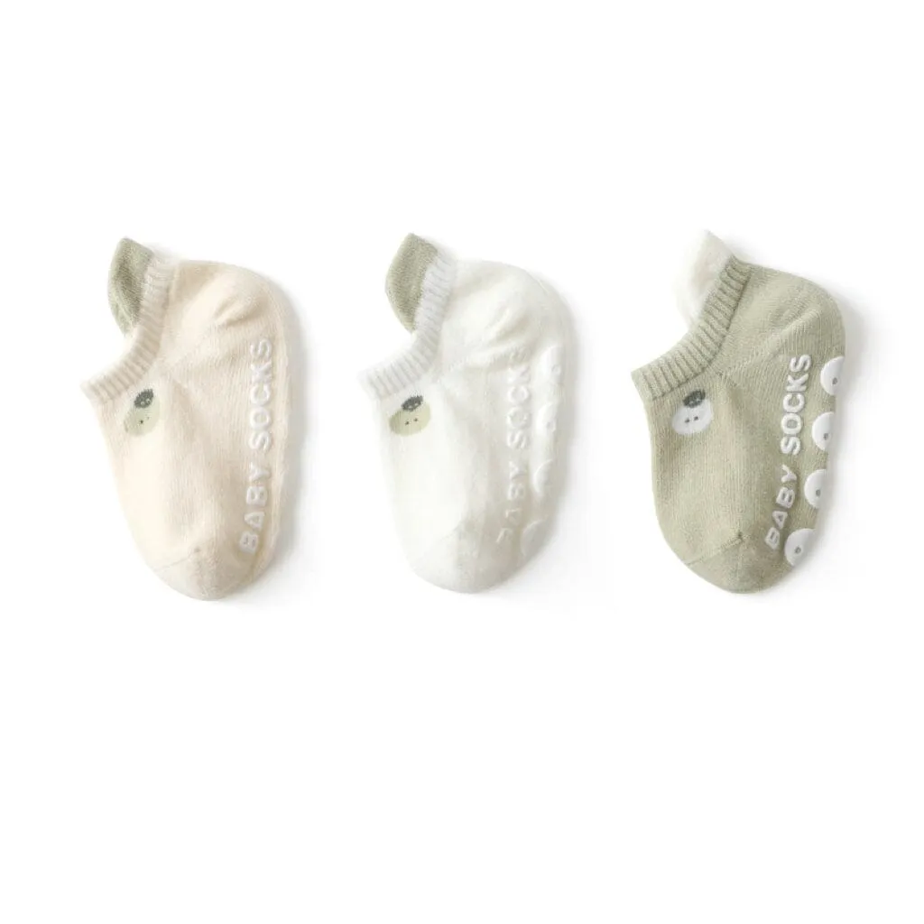 Eddie Cartoon Non-Slip Socks [Set of 3]