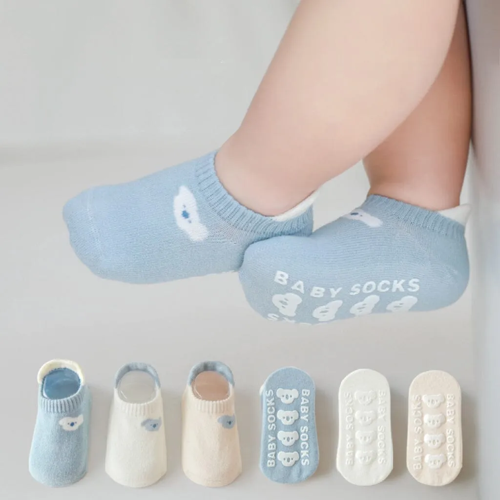 Eddie Cartoon Non-Slip Socks [Set of 3]